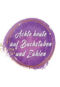 achte heute auf buchstaben o.B
